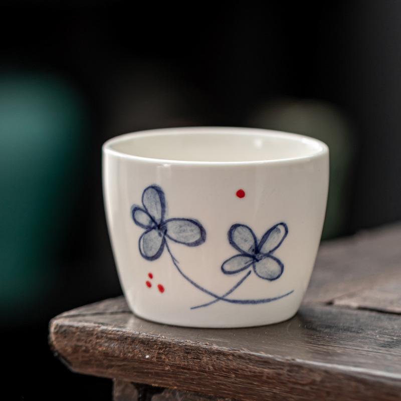 Custom Underglaze Japanese Style Ceramic Cup for Boutique Brand & Café Collection High Temperature Fired