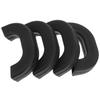 4 шт. серьги для сковороды, силиконовые чехлы для горячих ручек, нескользящие рукава, тушеное мясо, черный цвет