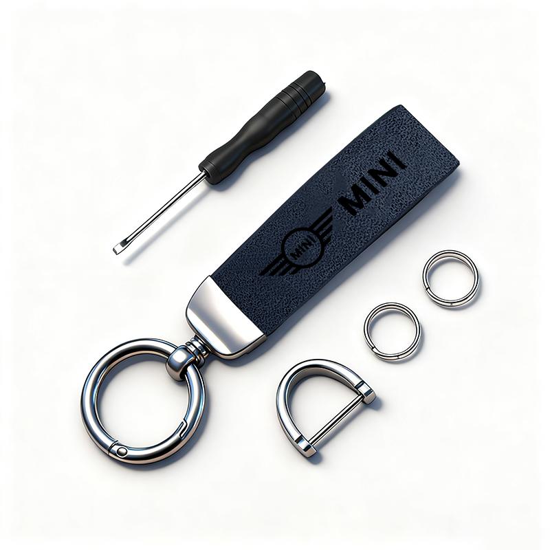 Car Hot Stamping Badge Keychain Zinc Alloy Keyring Accessories For MINI WORKS P One Cooper JCW R60 R59 R58 R57 R56 R55 R53 R52 F55