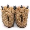 Animals Beast Claw Shoes Slides for Men Fun Chunky Fuzzy Slippers Male Plush Warm Bear Paw Lovers Funny Slippers
