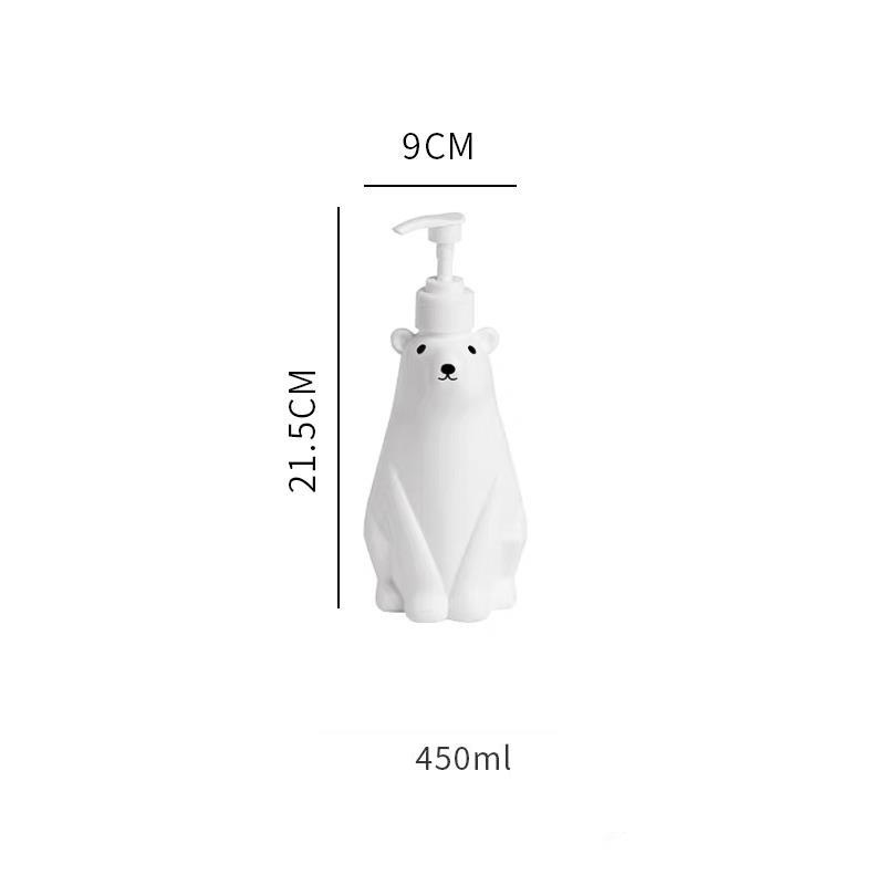 300/900 мл Диспенсер для кухонного мыла в форме белого медведя для жидкого шампуня, геля для душа, лосьона, дозатора, бутылки с дезинфицирующим средством для рук, пресс-насосы