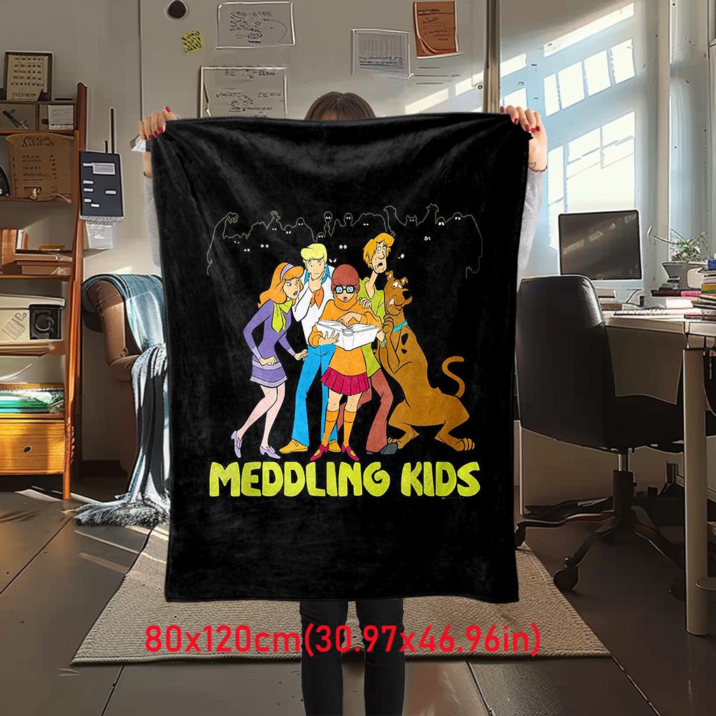 Halloween fantasy comedy adventure cartoon movie Scooby-Doo blanket soft home furnishing nap decoration four seasons warm Sherpa blanket U12