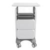 Mobile Medical Trolley Cart Enlarged Tabletop Double Drawer Multifunctional Medical Cart for Beauty Salon Clinic