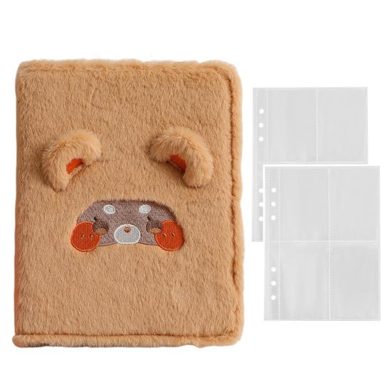 Плюшевая папка с героями мультфильмов А5 с 20 внутренними конвертами для фотографий, современный практичный фотоальбом для хранения карточек с картинками