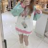 Y2k Harajuku Kawaii милая толстовка для женщин японская мода лоскутное толстовка с рисунком и принтом в консервативном стиле женская новинка