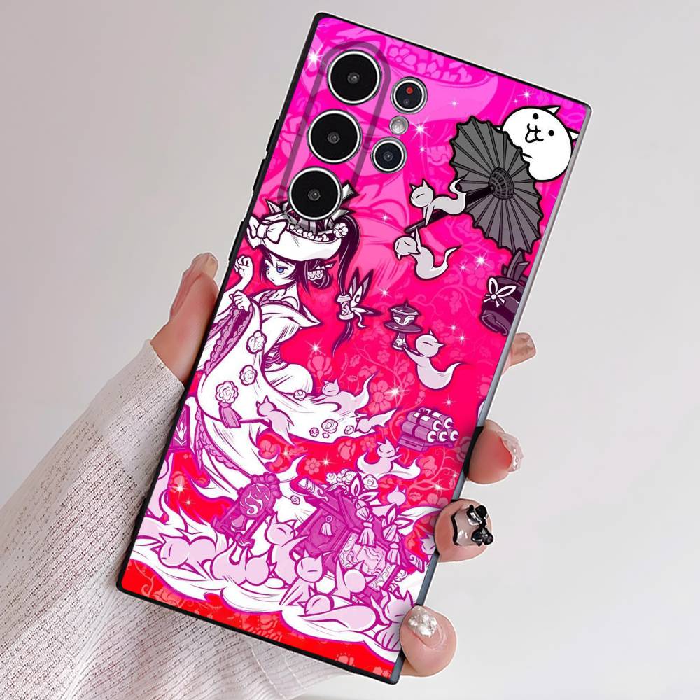 Чехол для телефона B-Battle Cats Аниме Игра для Samsung Серии S S21 S22 S23 S24 S25 FE Plus Ultra Мягкий ТПУ Приятный к коже Чехол