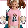 My Hero Academia Ochako Uraraka Anime Print Cotton T Shirt Boys Girls Casual Summer Top Kids Soft Breathable Wear