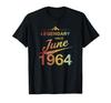 Sixtieth Birthday Born In June 1964 60 Years Old Vintage T-shirt