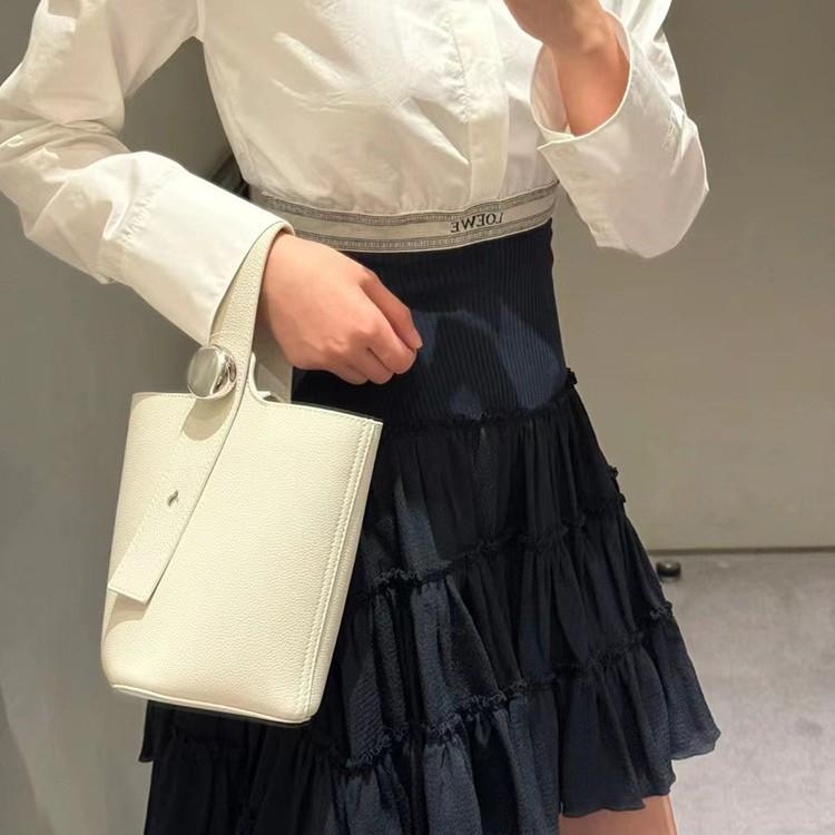 2025 Новая сумка Женская Сумка-ведро с текстурой 'pebble' Импортная кожа На одно плечо Через плечо Портативная Большая вместимость