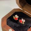 Серьги Diamond-in Love Red Whale для женщин, универсальные маленькие японские и корейские серьги-гвоздики
