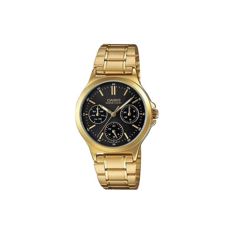 Casio Женские стандартные часы черного цвета серии LTP-V300G-1AUDF