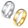 Матовое Зеркально Полированное Двухцветное Кольцо из Титановой Стали Минималистичное Простое Обручальное Кольцо Унисекс Корейский Стиль Изысканные Ювелирные Изделия