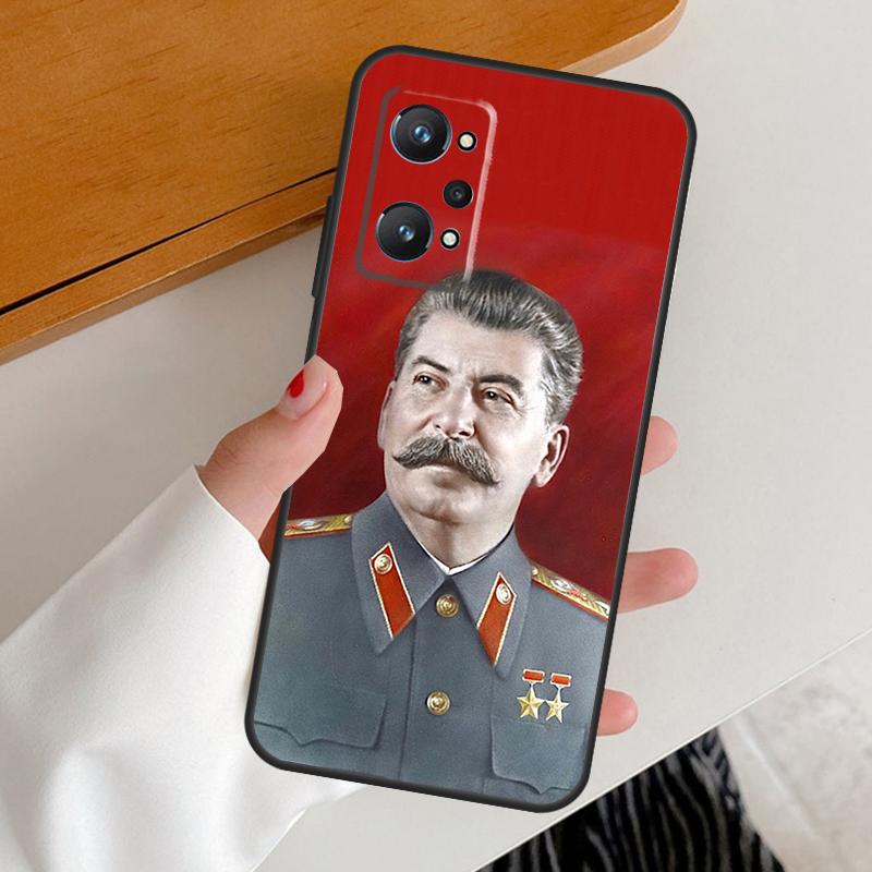 Лидер Советского Союза Сталин Для Realme GT7 GT6 15 Pro 10 11 12 13 14 Pro Plus C65 C63 C61 C55 C51 C53 C35 C75 C67 Чехол