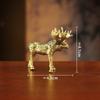 Versatile Mini Brass Statue Miniature Size Brass Ornament Elk Animal Craft  Tabletop Decoration