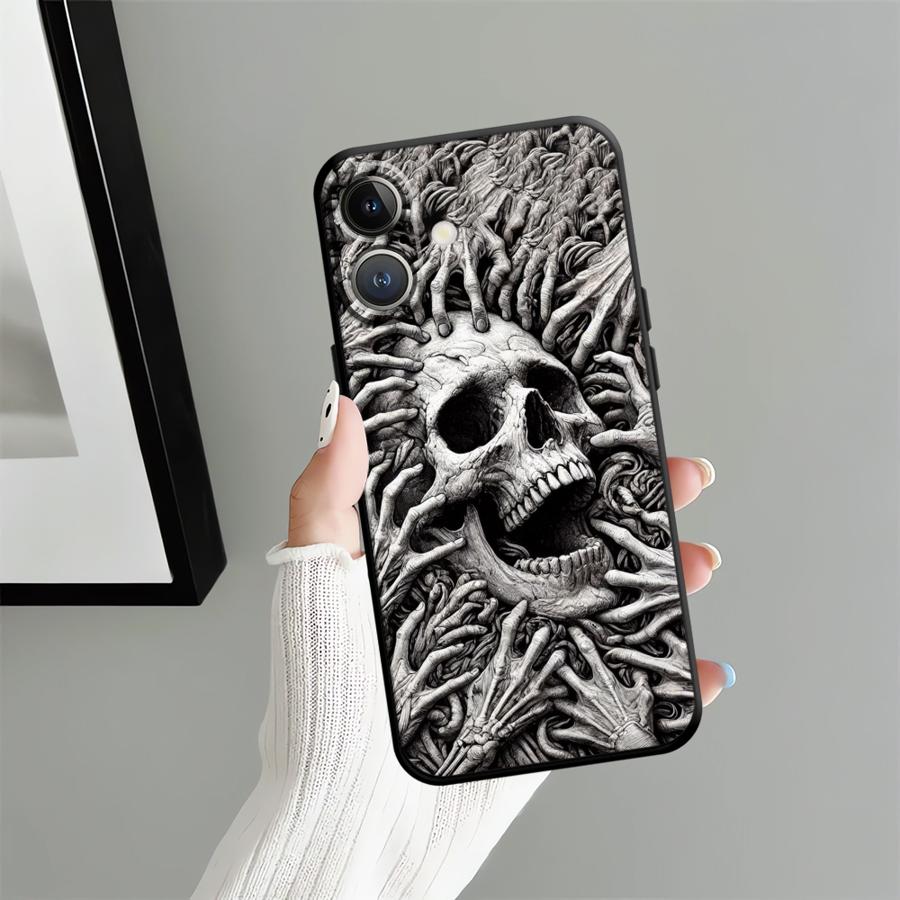 Чехол для Apple iPhone 17 Pro Max 11 XR XS MAX 14 12 15 Pro 7 8 13 Air 16 Funda Чехол для телефона Скелет