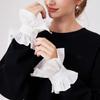 Fashion Shirt Detachable Cuffs Fake Sleeves Lace Mesh Decoration Womens Pleated False Cuffs Sweater Blouse Wrist Warmers