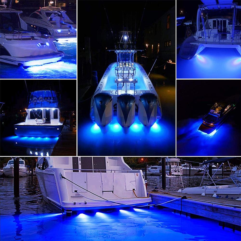 2Pc 42Led Marine Underwater Lights Stainless
