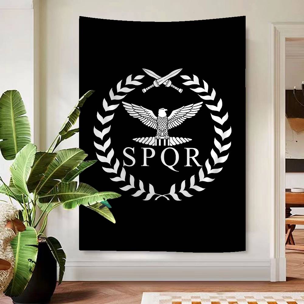 Roman SSPQR Cartoon Tapestry Art Science Fiction Room Home Decor Art Home Decor