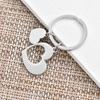 Creative Heart-shaped Ornament Key Holder Smooth Stainless Steel Fashionable Keychains for Woman Bag Ornament