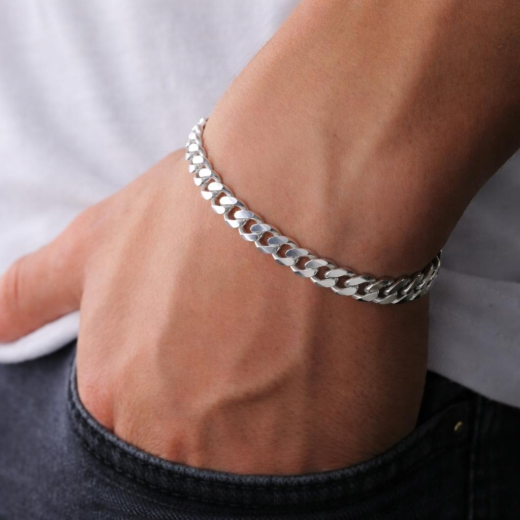 Men' Silver Bracelet THICK 6mm Silver 925 FULL ARMOR