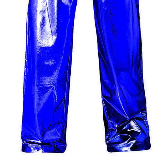 Мужские брюки Мягкие Дышащие Удобные Однотонные Эластичная талия Свободный крой Блестящие Модные брюки Длинные брюки