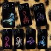 Крутой чехол для телефона с изображением насекомого Скорпиона для iPhone 17,16,15,14,13,12,Pro,Max,Plus,E,SE4,Air,Mini Черный Мягкий