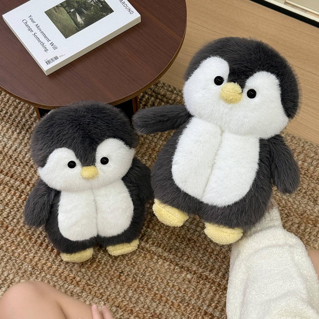 Cute penguin cotton slippers winter bag and new indoor home non-slip warm plush cotton shoes winter