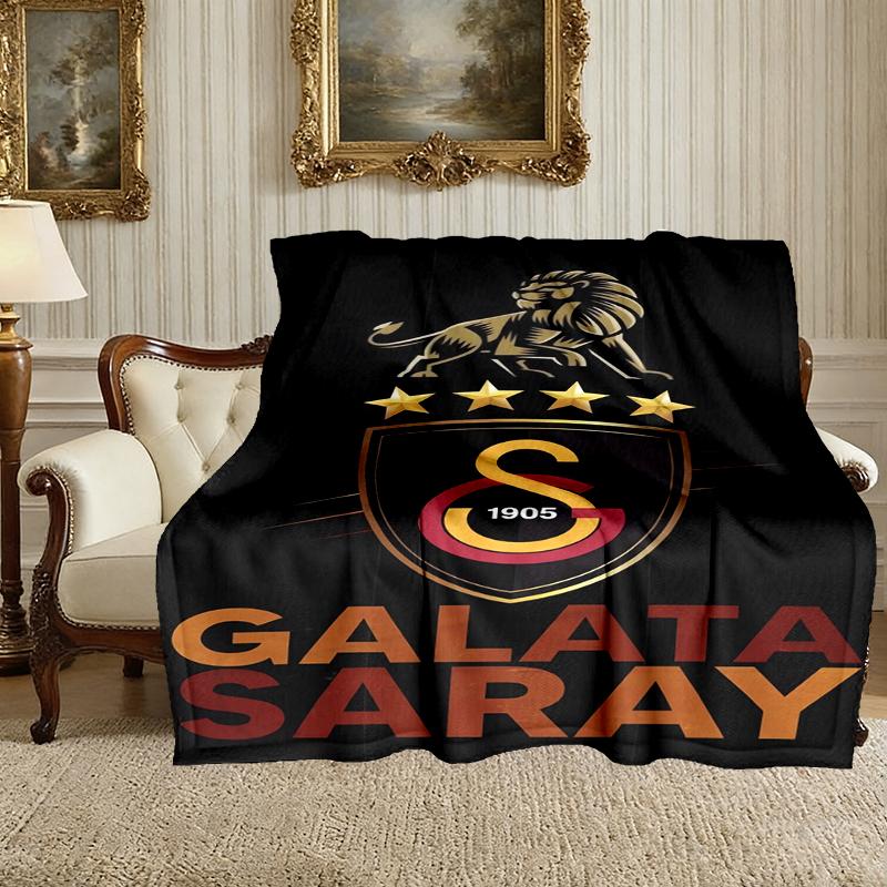 1pc Comfortable Home Print Throw Blanket, Galatasaray SK Blanket For Bed and Sofa Use, Special Present For Family