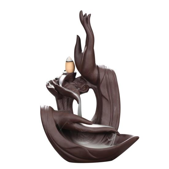 Керамическая рука Будды, модная курильница для вечеринки, домашний держатель, украшение для дома, медитации, курильница