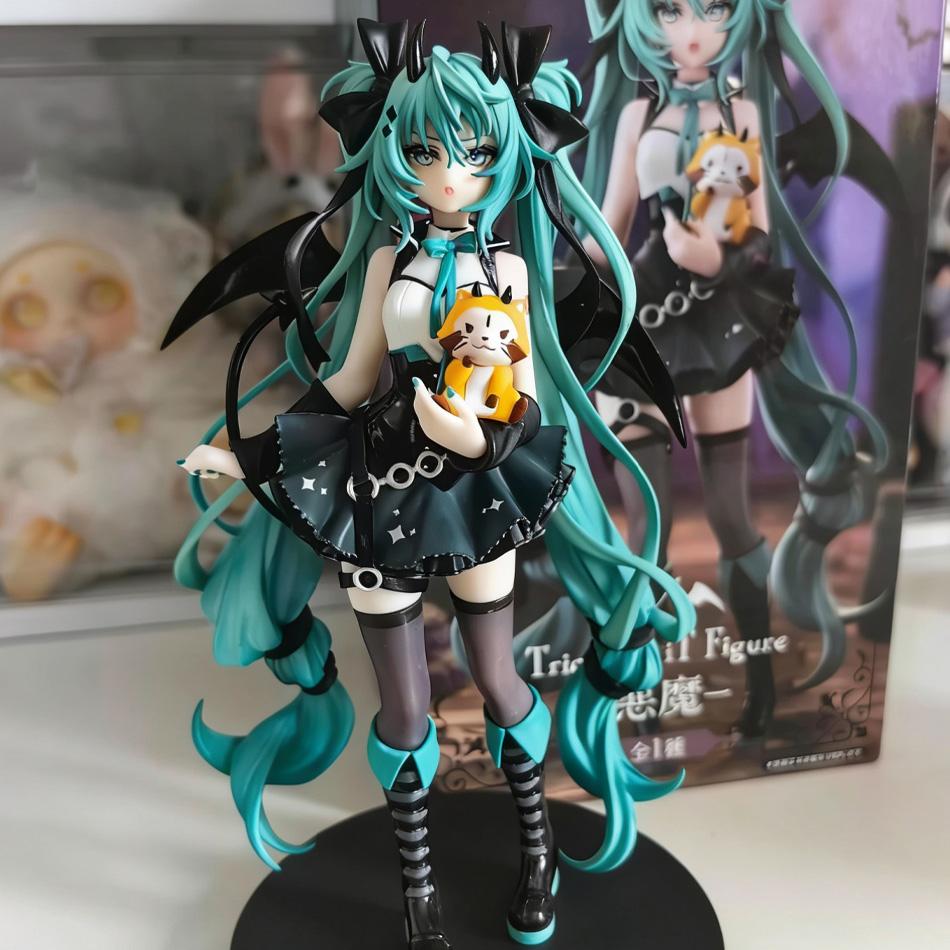 19CM Anime Hatsune Miku Little devil raccoon Kawaii Action Figure PVC Doll Model Figure Toys Desktop Decoration Holiday Gifts