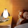 Cute Night Light Cute Penguin Silicone Night Light 30-Minute Timer 3 Levels Dimmable Nursery Night Light Bedside Touch Lamp USB
