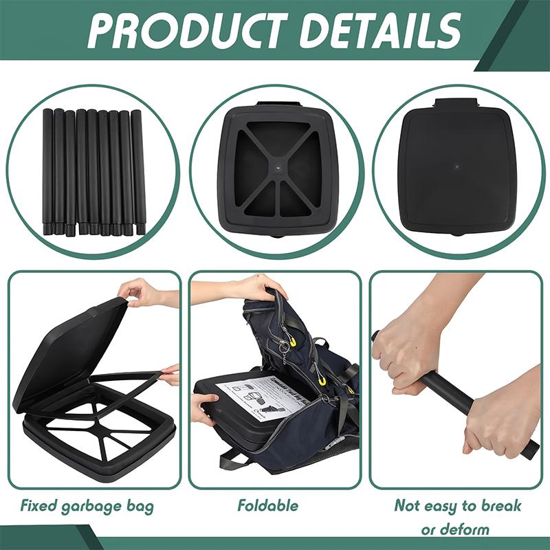 1PC Adjustable Height Camping With Manual Height Adjustment Office Expandable Kitchen Collapsible Trash Can Durable