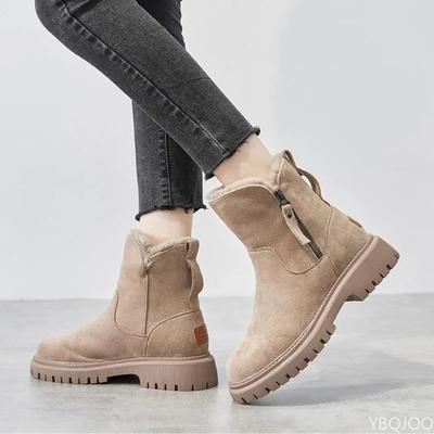 Зимняя Новая Женская Обувь Морозостойкая Теплая Толстая Простая Удобная Противоскользящая Износостойкая Женская Хлопковая Обувь