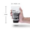 Ustraa Скраб для лица для мужчин - 100 г - с активированным углем, таитянским вулканическим песком и гранулами грецкого ореха - отлично подходит для отшелушивания кожи и детоксикации лица