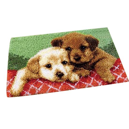 3D Embroidery Carpet Needlework DIY Craft Fuzzy Rug Unfinished Crochet Cushion