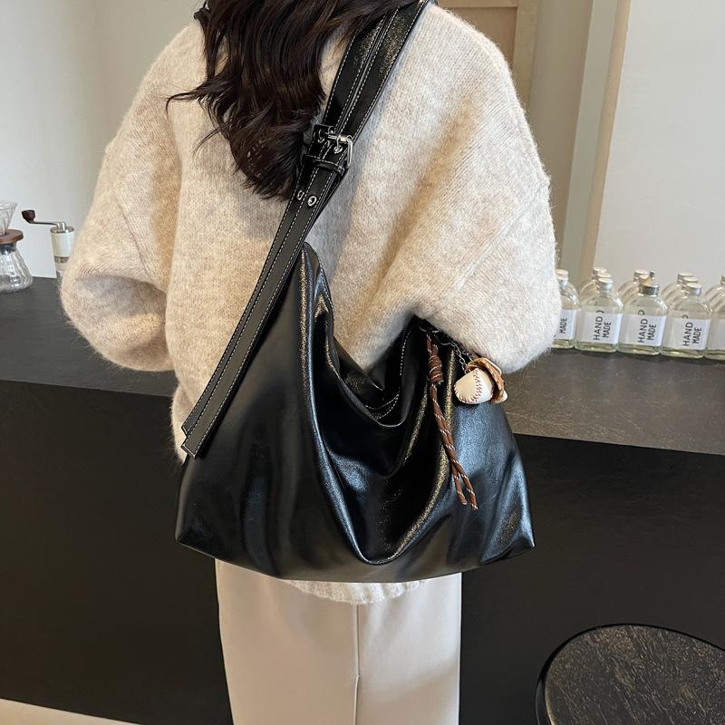 2025 New High-value Large-capacity Textured Bag Women's New Fashionable Versatile Messenger Tote Bag