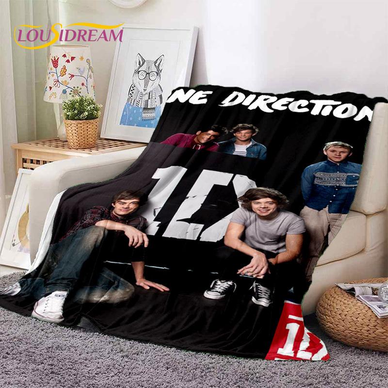 2025 Rock-One Direction Combinatio 1D Star Soft Blanket, Soft Throw Blanket для дома, спальни, кровати, дивана, пикника, дорожного чехла, подарка