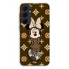 Phone Case - MANIACASE - Samsung Galaxy A55 - Silicone - Flexible - Minnie Disney LV Brown