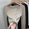 Autumn New Long Sleeve Base Knitted Sweater for Women Winter Round Neck Pullover Knitwears Tops Office Lady Elegant Solid Casual Sweaters Chic 24855