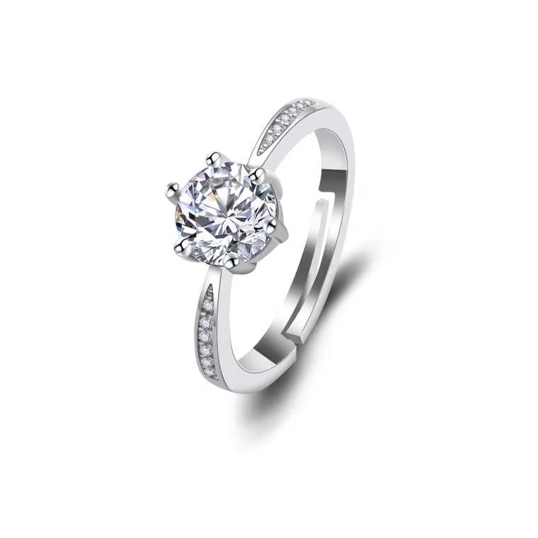 Модное обручальное кольцо с цирконом, кольцо для пары, женское, открывающееся в реальном времени, регулируемое для мужчин и женщин