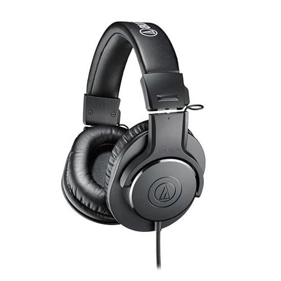 Audio-Technica ATH-M20x Профессиональные студийные мониторные наушники Проводные Студийная запись Инструменты Практика Сведение DJ Игровые Внутренний оригинальный продукт Черный