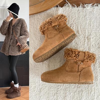 Женские зимние ботинки большого размера с мягкой подошвой, увеличивающие рост, теплые, из комбинации кожи и меха, для занятий спортом на открытом воздухе