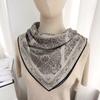 Autumn and Winter New Women's Fashion 61cm Silk Wool Light Luxury Women's Decorative Warm Scarf Commuter Atmosphere Silk Wool Scarf