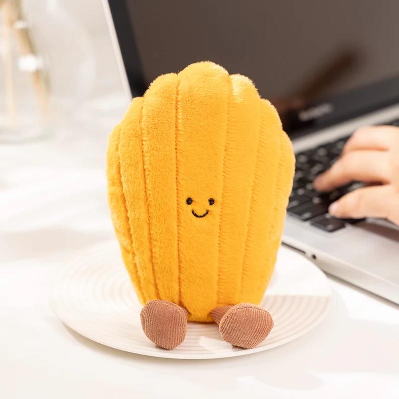 Cute Cake Madeleines Macaroon Egg Tart Dacquoise Shape Plush Toys Stuffed Cream Snack Pillow Party Decor Birthday Gift