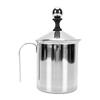 Stainless Steel Milk Frother 800ml Double Mesh Manual Foamer for Coffee Latte Cappuccino Hot Chocolate