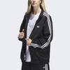 Adidas Originals Trefoil Contrast Stripes Stand Collar Long Sleeve Jacket Unisex Jacket Black IJ0958