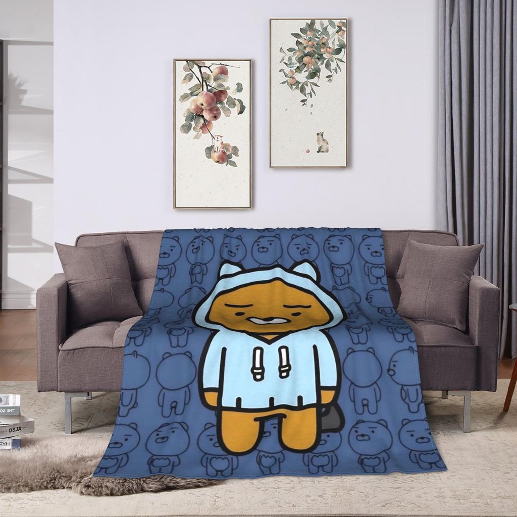 K-Kakaos F-Friends Ryan Blanket  Super Soft Fashion Plush Bedding Throws For Outdoor Travel Office Flannel Bedspread Bed Cover
