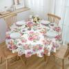Plant Flower Leaves Round Tablecloth Waterproof Table Cover For Wedding Party Decoration Dining Table Cover