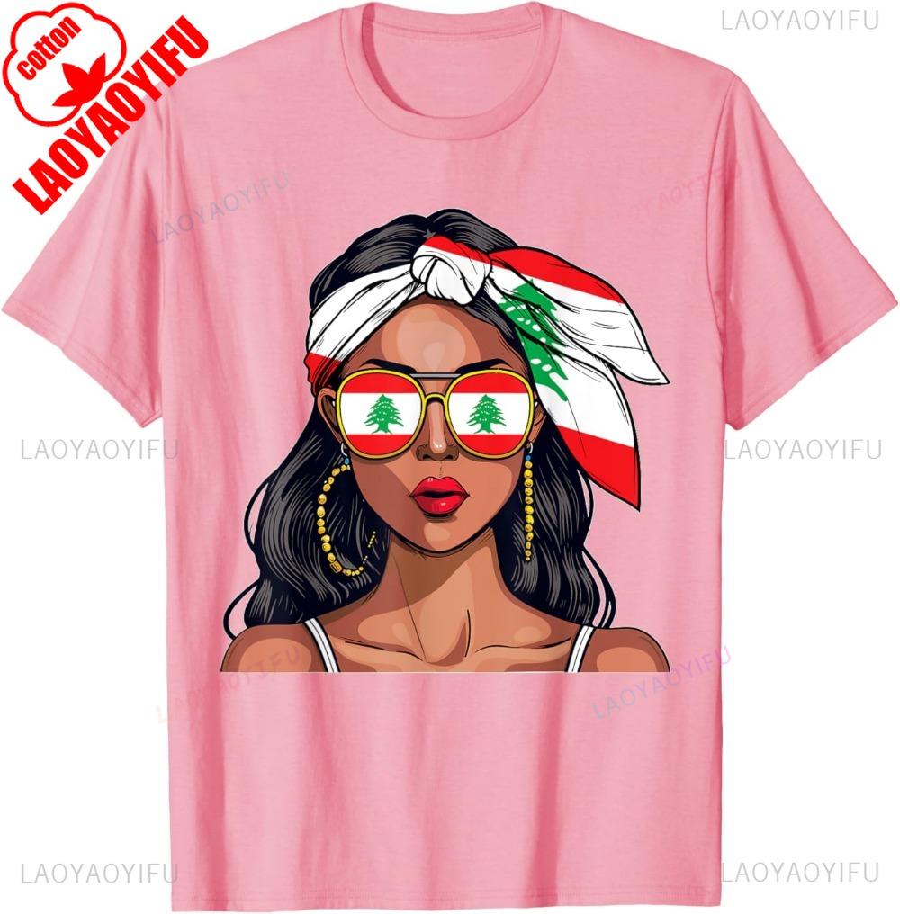 Lebanese Souvenirs Products Woman Flag Shirt Lebanon T-Shirt Summer Fashion Casual Tee Retro Lebanon Street Men Tops