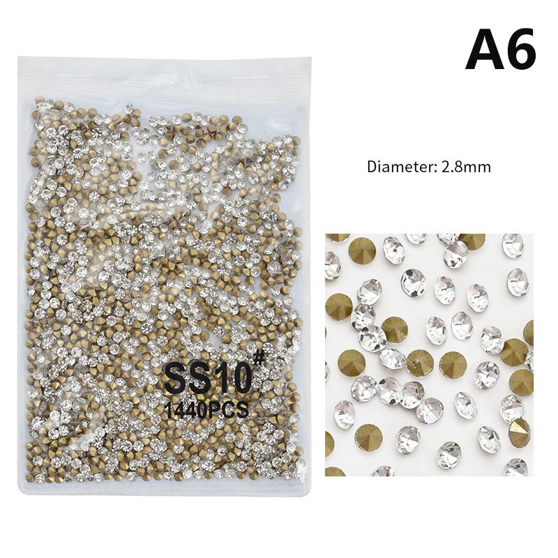 1440 шт. блестящие кристально чистые стразы без горячей фиксации с плоской основой стразы для шитья/ткани/дизайна ногтей стразы украшения